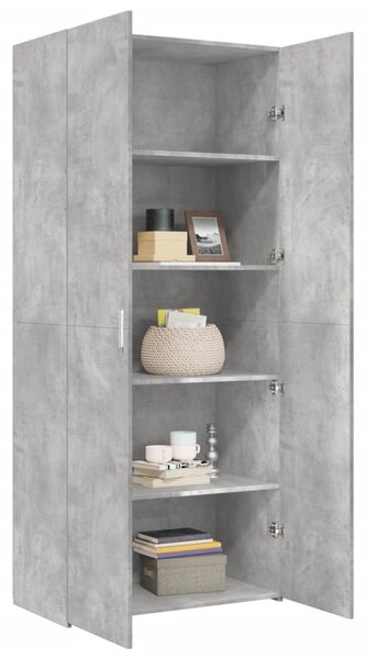 Skříň highboard betonově šedá 80x42,5x185 cm kompozitní dřevo 3281437