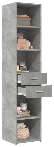 Skříň highboard betonově šedá 40x42,5x185 cm kompozitní dřevo 3281444