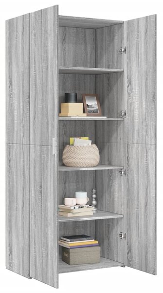 Skříň highboard šedá sonoma 80 x 42,5 x 185 cm kompozitní dřevo 3281439