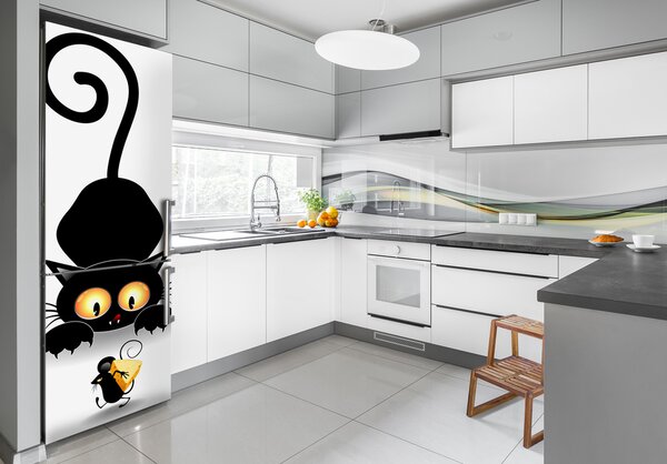 Foto nálepka na ledničku stěnu Kočka a myš FridgeStick-70x190-f-49307628