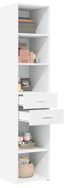 Skříň highboard bílá 40 x 42,5 x 185 cm kompozitní dřevo 3281441