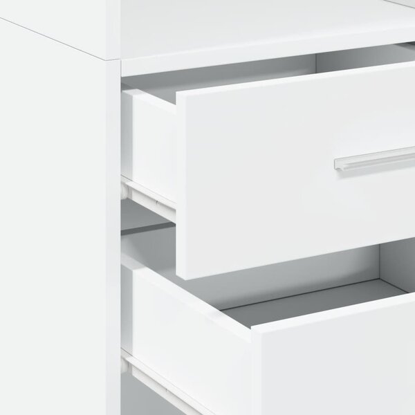 Skříň highboard bílá 40 x 42,5 x 185 cm kompozitní dřevo 3281441