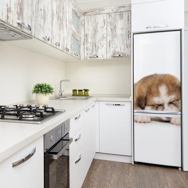 Nálepka fototapeta lednička Štěně Akity FridgeStick-70x190-f-49805861