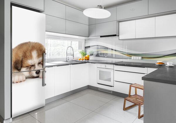 Nálepka fototapeta lednička Štěně Akity FridgeStick-70x190-f-49805861