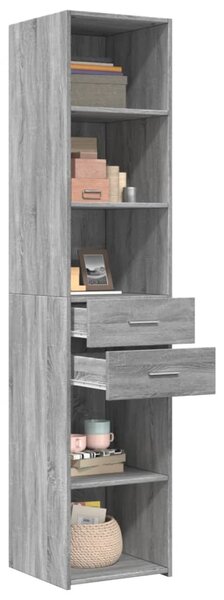 Skříň highboard šedá sonoma 40 x 42,5 x 185 cm kompozitní dřevo 3281446