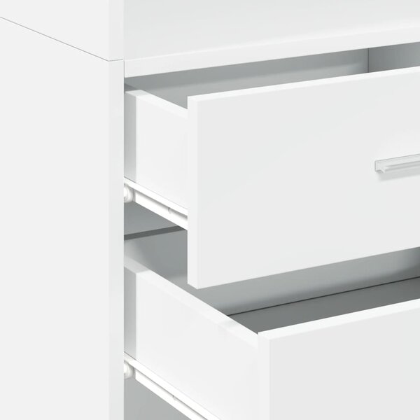 Skříň highboard bílá 45 x 42,5 x 185 cm kompozitní dřevo 3281448