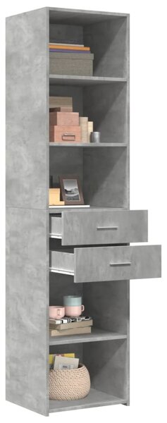 Skříň highboard betonově šedá 45x42,5x185 cm kompozitní dřevo 3281451