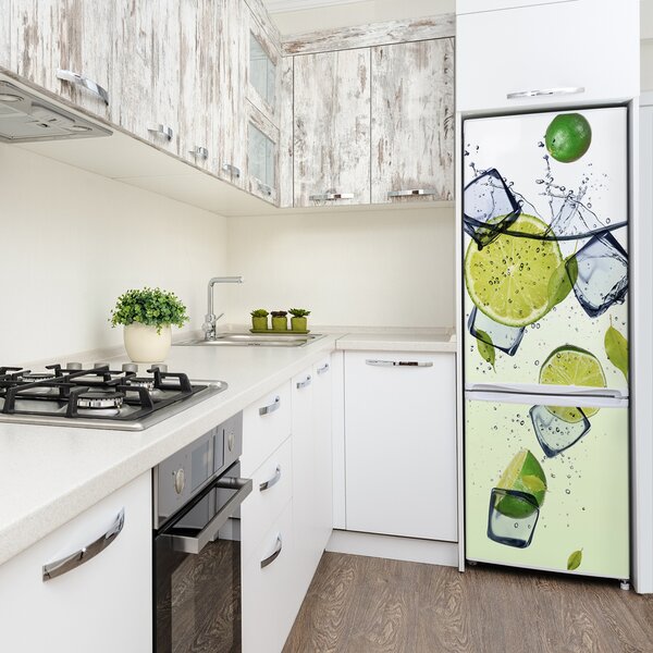 Nálepka na ledničku fototapeta Limetky a led FridgeStick-70x190-f-49688565
