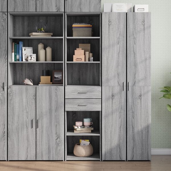 Skříň highboard šedá sonoma 45 x 42,5 x 185 cm kompozitní dřevo 3281453