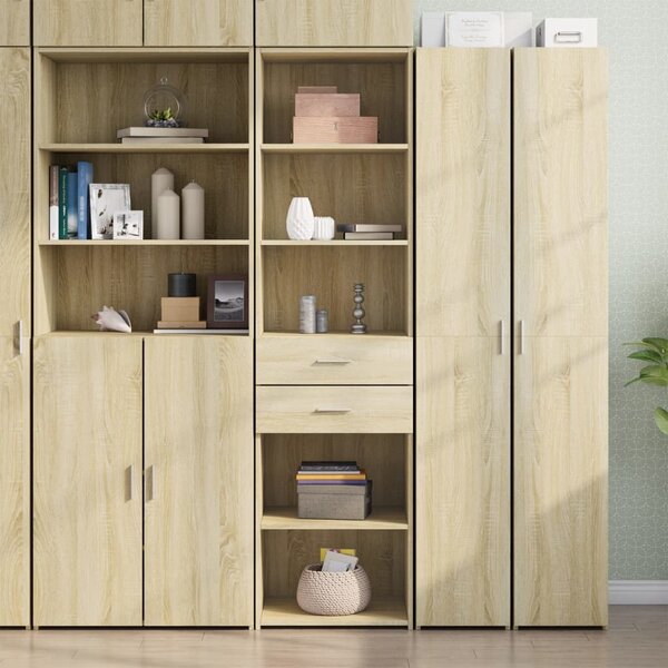 Skříň highboard dub sonoma 50 x 42,5 x 185 cm kompozitní dřevo 3281457