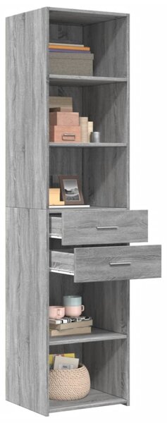 Skříň highboard šedá sonoma 45 x 42,5 x 185 cm kompozitní dřevo 3281453