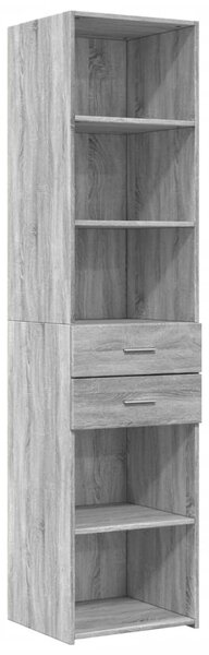 Skříň highboard šedá sonoma 45 x 42,5 x 185 cm kompozitní dřevo 3281453