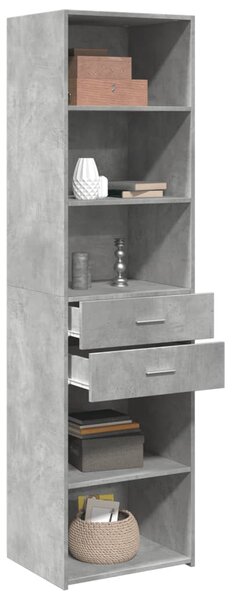 Skříň highboard betonově šedá 50x42,5x185 cm kompozitní dřevo 3281458