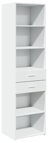 Skříň highboard bílá 50 x 42,5 x 185 cm kompozitní dřevo 3281455