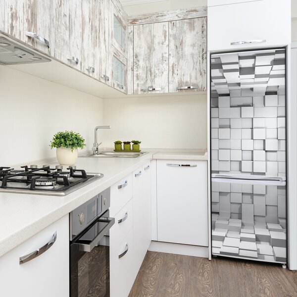 Nálepka fototapeta lednička Krychle FridgeStick-70x190-f-50138358