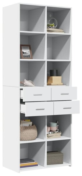 Skříň highboard bílá 70 x 42,5 x 185 cm kompozitní dřevo 3281462