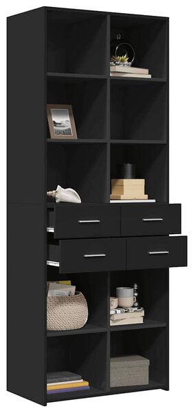 Skříň highboard černá 70 x 42,5 x 185 cm kompozitní dřevo 3281463