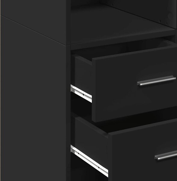 Skříň highboard černá 70 x 42,5 x 185 cm kompozitní dřevo 3281463