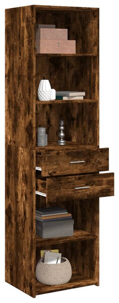 Skříň highboard kouřový dub 50 x 42,5 x 185 cm kompozitní dřevo 3281459