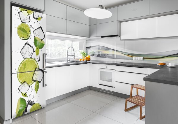 Nálepka na ledničku fototapeta Limetka a led FridgeStick-70x190-f-50150130
