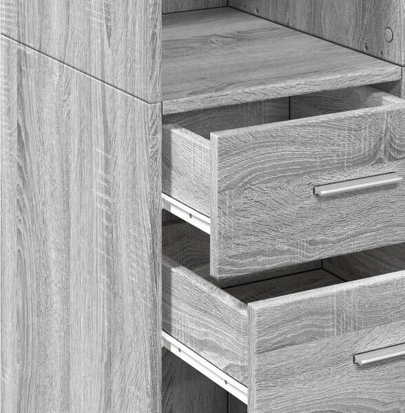 Skříň highboard šedá sonoma 70 x 42,5 x 185 cm kompozitní dřevo 3281467