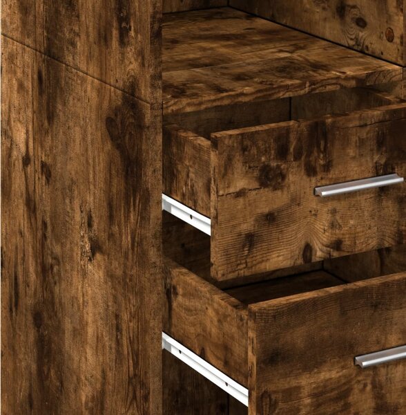 Skříň highboard kouřový dub 70 x 42,5 x 185 cm kompozitní dřevo 3281466
