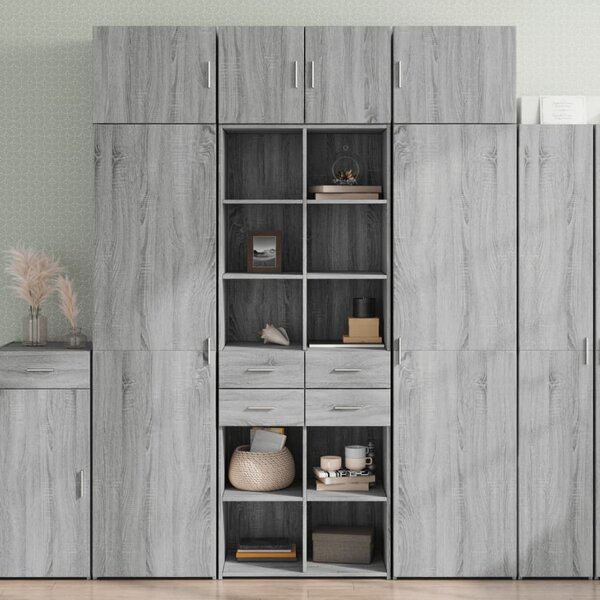 Skříň highboard šedá sonoma 70 x 42,5 x 185 cm kompozitní dřevo 3281467