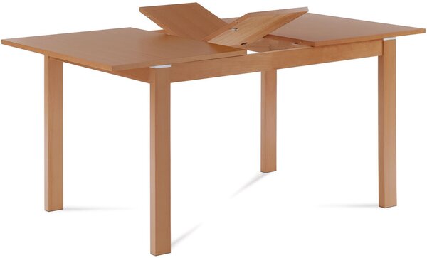 Jídelní stůl rozkládací 120+30x80x74 cm, deska MDF, dýha, nohy masiv, tmavý buk BT-6777 BUK3