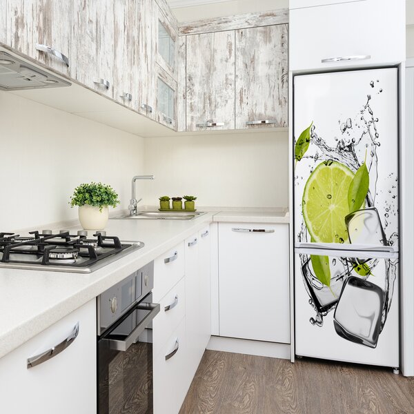 Nálepka na ledničku fototapeta Limetka a led FridgeStick-70x190-f-50499693