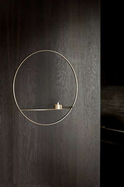 Audo Copenhagen Svícen POV Circle Tealight Brass - L MN139