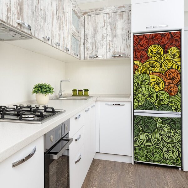 Nálepka fototapeta lednička Barevné vlny FridgeStick-70x190-f-50319349