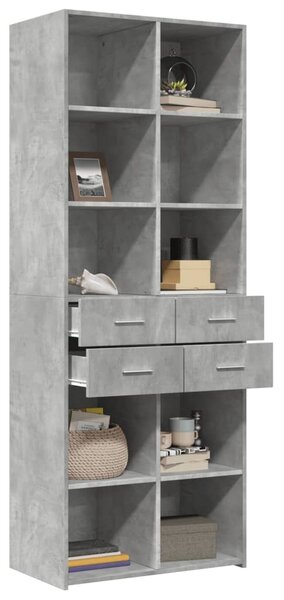 Skříň highboard betonově šedá 70x42,5x185 cm kompozitní dřevo 3281465