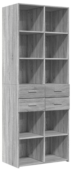 Skříň highboard šedá sonoma 70 x 42,5 x 185 cm kompozitní dřevo 3281467