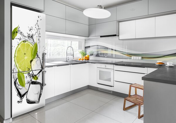 Nálepka na ledničku fototapeta Limetka a led FridgeStick-70x190-f-50499693