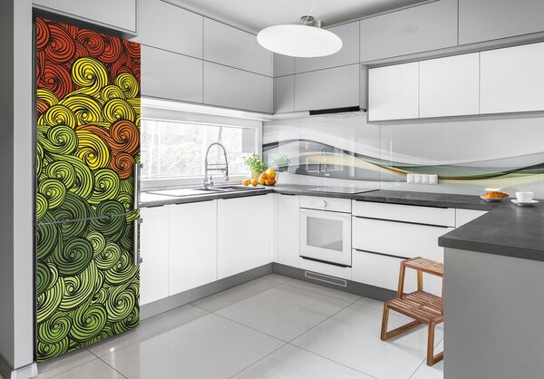 Nálepka fototapeta lednička Barevné vlny FridgeStick-70x190-f-50319349