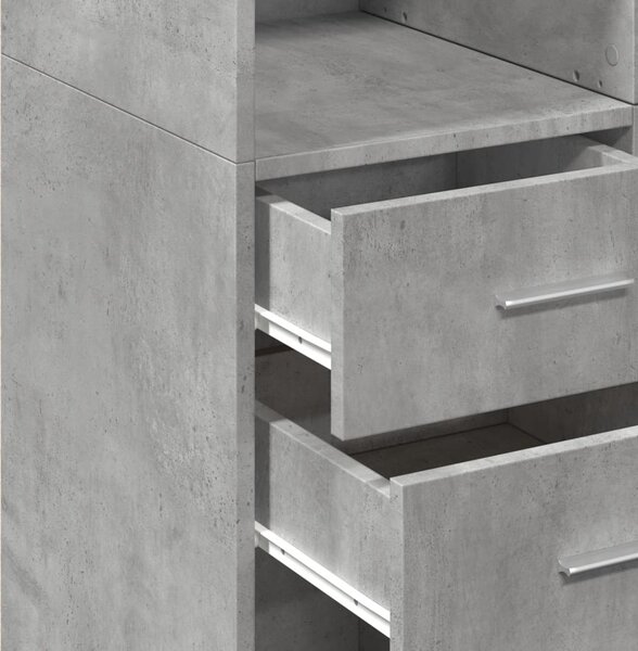 Skříň highboard betonově šedá 70x42,5x185 cm kompozitní dřevo 3281465