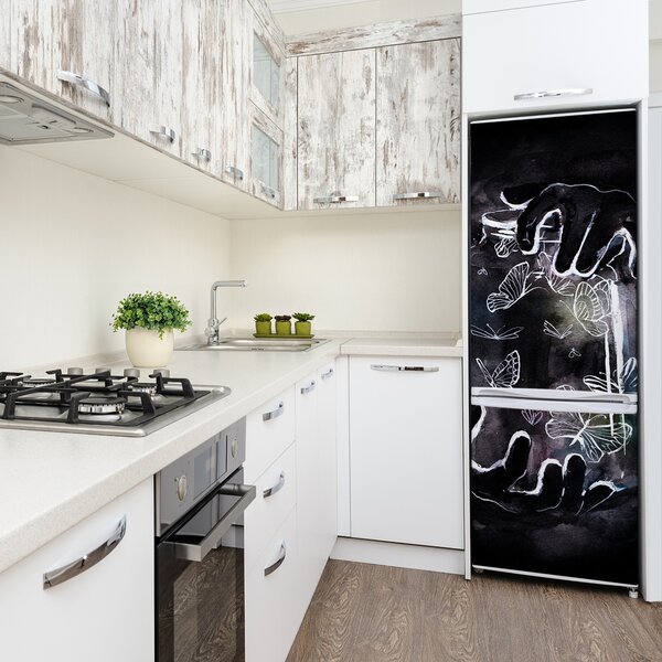 Nálepka fototapeta lednička Motýl ve sklenici FridgeStick-70x190-f-50622699