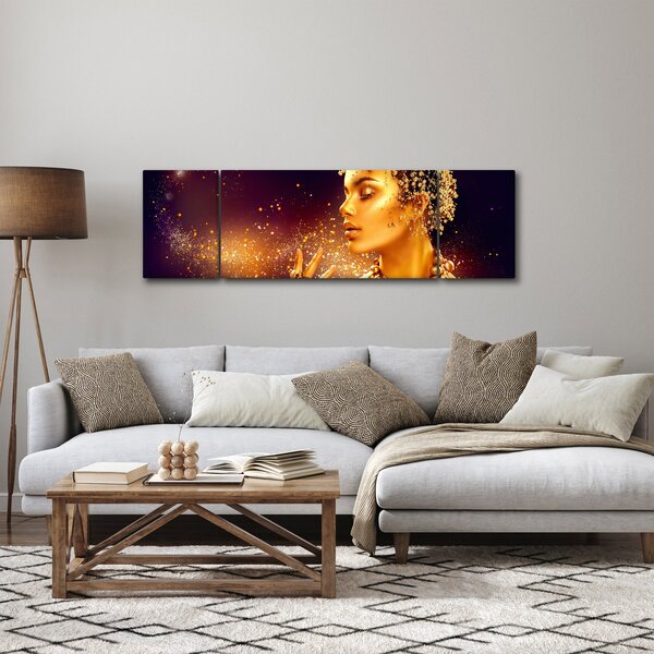 Obraz - Zlatý makeup (170x50 cm)