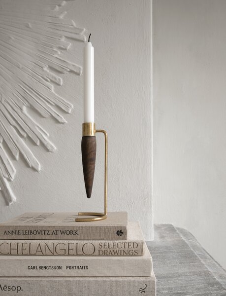 Audo Copenhagen Svícen Umanoff Polished Brass/Walnut MN188