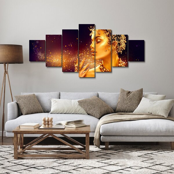 Obraz - Zlatý makeup (210x100 cm)