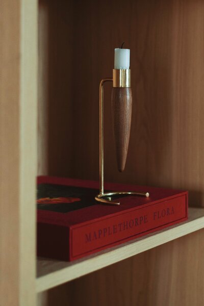 Audo Copenhagen Svícen Umanoff Polished Brass/Walnut MN188