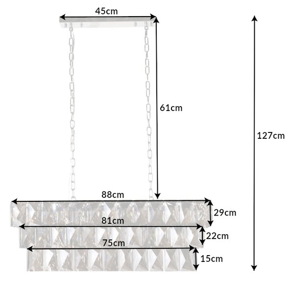 Designový lustr Gadiel 88 cm šedý