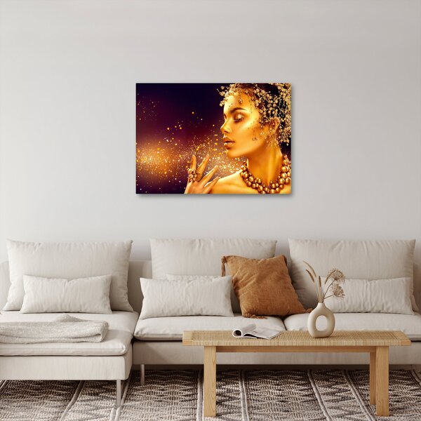 Obraz - Zlatý makeup (70x50 cm)