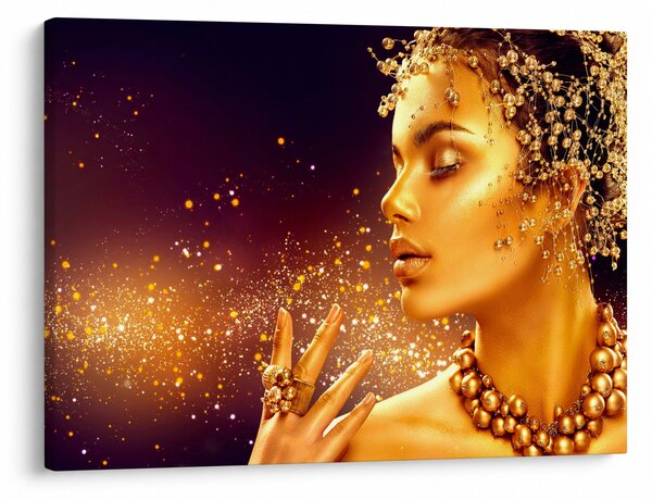 Obraz - Zlatý makeup (70x50 cm)