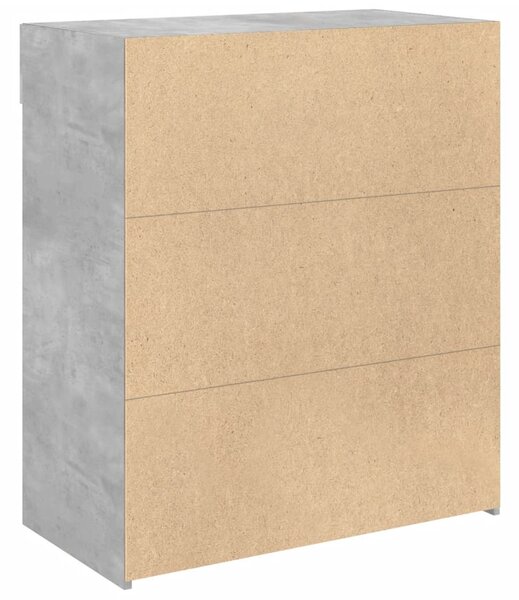 Příborník betonově šedý 80 x 42,5 x 93 cm kompozitní dřevo 3281479