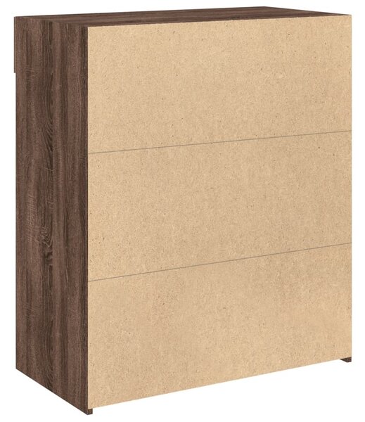 Příborník hnědý dub 80 x 42,5 x 93 cm kompozitní dřevo 3281482
