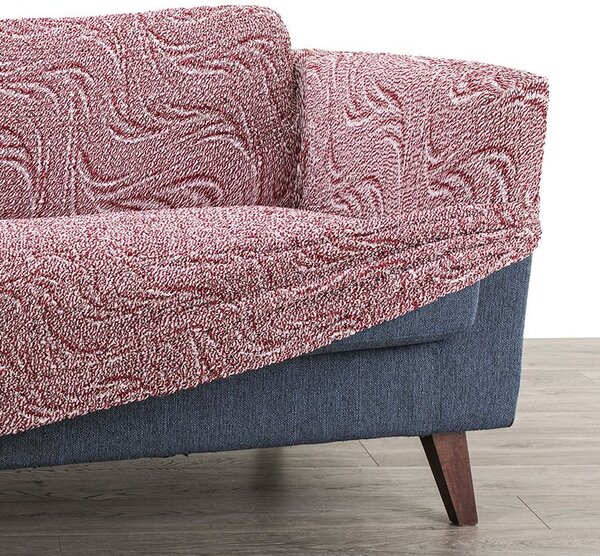 Bielastické potahy BRILLANTE bordó rohová sedačka (š. 350 - 530 cm)