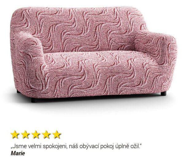 Bielastické potahy BRILLANTE bordó rohová sedačka (š. 350 - 530 cm)
