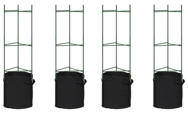 Podpěrné klece pro rajčata s pytlem 4 ks 116 cm ocel a PP 3281484