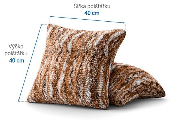 Bielastické potahy OCEANO NOVÉ cihlové povlaky na polštářky 2 ks (40 x 40 cm)